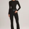 Body Ziva in modal a maniche lunghe con scollo rotondo, nero Body Ziva in modal a maniche lunghe con scollo rotondo, nero