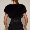 Bolero a maniche corte in pelliccia sintetica Revia, nero Bolero a maniche corte in pelliccia sintetica Revia, nero