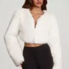 Bolero corto in pelliccia sintetica Almerinda, bianco Bolero corto in pelliccia sintetica Almerinda, bianco