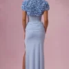 Bolero corto Soretta in blu polvere Bolero corto Soretta in blu polvere
