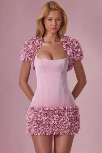 Bolero corto Soretta in rosa cipria Bolero corto Soretta in rosa cipria