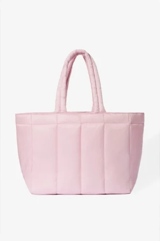 Borsa tote imbottita impermeabile in rosa cipria Borsa tote imbottita impermeabile in rosa cipria