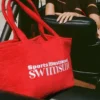 Borsa tote in spugna Velika in rosso fuoco Borsa tote in spugna Velika in rosso fuoco