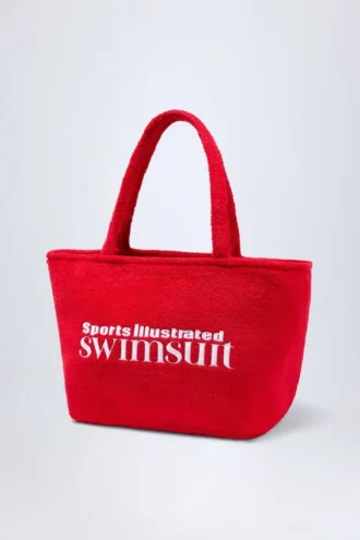 Borsa tote in spugna Velika in rosso fuoco Borsa tote in spugna Velika in rosso fuoco