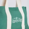 Borsa tote oversize in tela verde Borsa tote oversize in tela verde