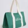 Borsa tote oversize in tela verde Borsa tote oversize in tela verde