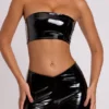 Bralette a fascia in vinile Jadis in nero Bralette a fascia in vinile Jadis in nero