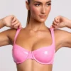 Bralette con ferretto in vinile Estelle in rosa Bralette con ferretto in vinile Estelle in rosa