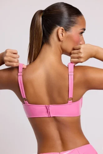Bralette con ferretto in vinile Estelle in rosa