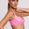 Bralette con ferretto in vinile Estelle in rosa Bralette con ferretto in vinile Estelle in rosa