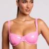 Bralette con ferretto in vinile Estelle in rosa Bralette con ferretto in vinile Estelle in rosa