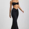 Bralette con scollo all’americana e dettagli metallici in jersey elasticizzato nero Bralette con scollo all’americana e dettagli metallici in jersey elasticizzato nero