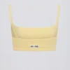Bralette con scollo quadrato in giallo limone