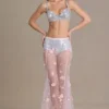 Bralette in rete con paillettes Amaris in argento Bralette in rete con paillettes Amaris in argento