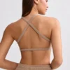Bralette in spugna con scollo rotondo in marrone moka Bralette in spugna con scollo rotondo in marrone moka