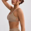 Bralette in spugna con scollo rotondo in marrone moka Bralette in spugna con scollo rotondo in marrone moka