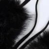 Bralette triangolare in pelliccia sintetica Riana in nero Bralette triangolare in pelliccia sintetica Riana in nero