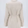 Camicia oversize in popeline di cotone Lerici a righe taupe Camicia oversize in popeline di cotone Lerici a righe taupe