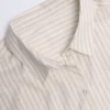 Camicia oversize in popeline di cotone Lerici a righe taupe Camicia oversize in popeline di cotone Lerici a righe taupe
