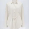 Camicia oversize in popeline di cotone Lerici, colore bianco Camicia oversize in popeline di cotone Lerici, colore bianco