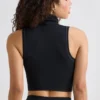 Canotta a collo alto Soft Active in nero