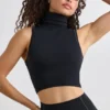 Canotta a collo alto Soft Active in nero