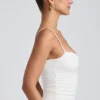 Canotta a strati con ruches in TENCEL™ Modal, colore bianco Canotta a strati con ruches in TENCEL™ Modal, colore bianco