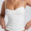 Canotta a strati con ruches in TENCEL™ Modal, colore bianco Canotta a strati con ruches in TENCEL™ Modal, colore bianco