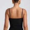 Canotta a strati con ruches in TENCEL™ Modal, colore nero Canotta a strati con ruches in TENCEL™ Modal, colore nero