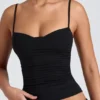 Canotta a strati con ruches in TENCEL™ Modal, colore nero Canotta a strati con ruches in TENCEL™ Modal, colore nero