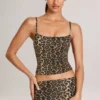 Canotta Ailany in modal con scollo rotondo e stampa leopardata Canotta Ailany in modal con scollo rotondo e stampa leopardata