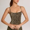 Canotta Ailany in modal con scollo rotondo e stampa leopardata Canotta Ailany in modal con scollo rotondo e stampa leopardata