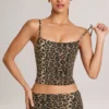 Canotta Ailany in modal con scollo rotondo e stampa leopardata Canotta Ailany in modal con scollo rotondo e stampa leopardata