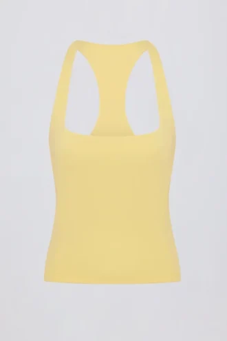 Canotta con dorso a vogatore Soft Active in giallo limone