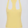 Canotta con dorso a vogatore Soft Active in giallo limone Canotta con dorso a vogatore Soft Active in giallo limone