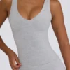 Canotta con scollo a V Soft Active in grigio melange Canotta con scollo a V Soft Active in grigio melange