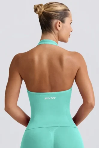 Canotta con scollo all’americana Define Luxe in menta