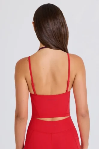 Canotta corta a strati Soft Active in rosso fragola