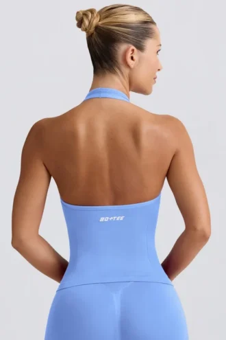 Canotta Define Luxe con scollo all’americana in azzurro