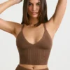 Canotta in maglia grossa color Coco Canotta in maglia grossa color Coco