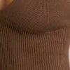 Canotta in maglia grossa color Coco Canotta in maglia grossa color Coco