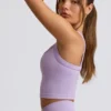 Canotta lunga senza cuciture Super Sculpt in lilla tenue Canotta lunga senza cuciture Super Sculpt in lilla tenue