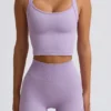 Canotta lunga senza cuciture Super Sculpt in lilla tenue Canotta lunga senza cuciture Super Sculpt in lilla tenue