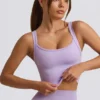 Canotta lunga senza cuciture Super Sculpt in lilla tenue Canotta lunga senza cuciture Super Sculpt in lilla tenue