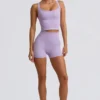 Canotta lunga senza cuciture Super Sculpt in lilla tenue Canotta lunga senza cuciture Super Sculpt in lilla tenue
