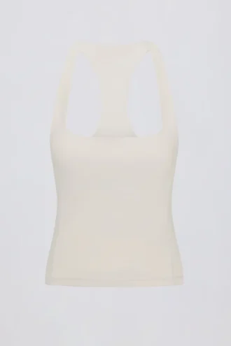 Canotta Soft Active con dorso a vogatore in color crema