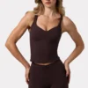 Canotta Soft Active con scollo a cuore in color Espresso Canotta Soft Active con scollo a cuore in color Espresso