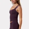 Canotta Soft Active con scollo a cuore in color prugna Canotta Soft Active con scollo a cuore in color prugna