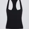 Canotta Soft Active con spalline incrociate in nero Canotta Soft Active con spalline incrociate in nero