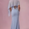 Cappa in chiffon Velina in blu polvere Cappa in chiffon Velina in blu polvere